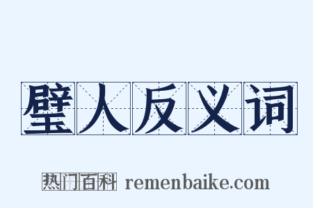 璧人反义词是什么意思的图片
